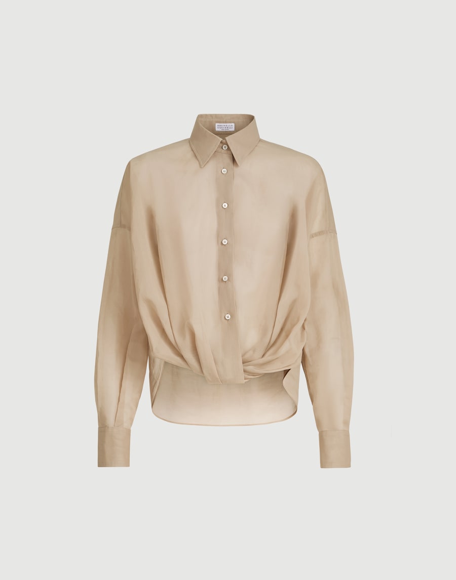 Organza shirt Beige Woman - Brunello Cucinelli