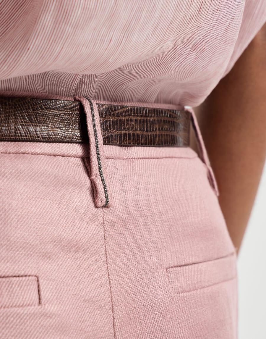 Loose Flared Trousers Pink Woman - Brunello Cucinelli