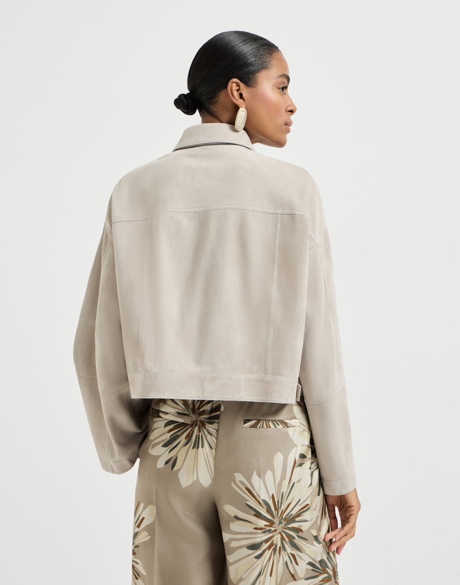 Куртка из замши Couture Светло-Серый Женщина - Brunello Cucinelli