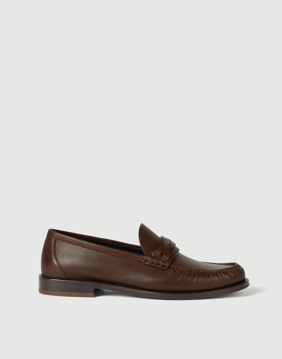 Calfskin loafers Rust Brown Man - Brunello Cucinelli