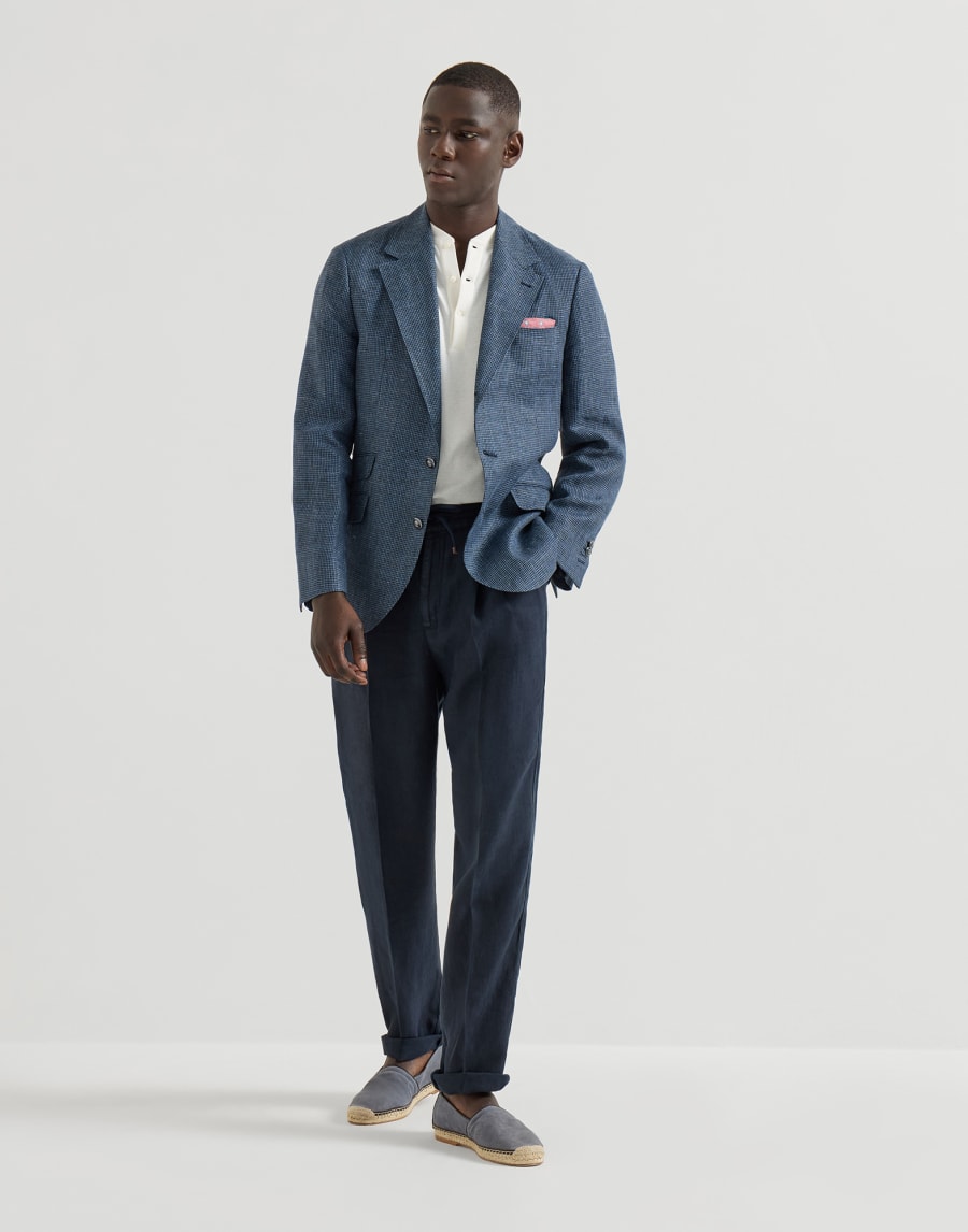 Pantalon à coulisse Bleu Marine Homme - Brunello Cucinelli