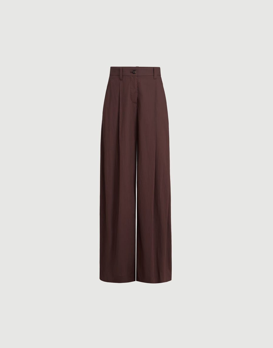 Wide trousers Cocoa Woman - Brunello Cucinelli