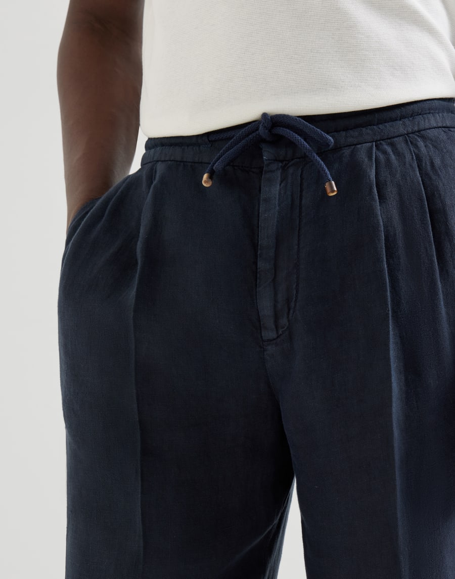Pantalon à coulisse Bleu Marine Homme - Brunello Cucinelli