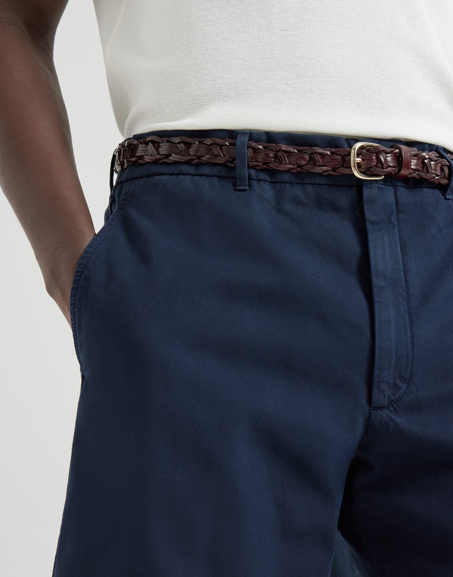 Bermuda teint en pièce Bleu Marine Homme - Brunello Cucinelli