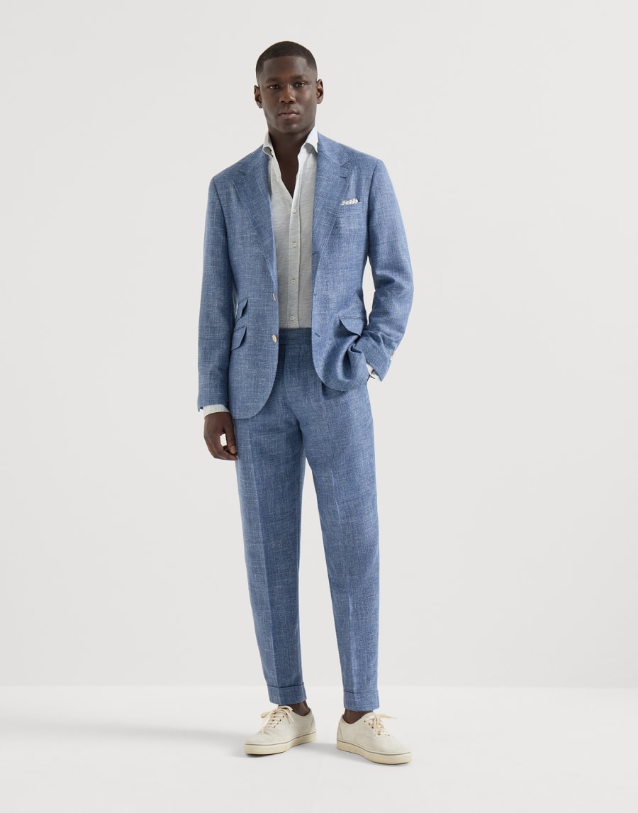 Spread collar shirt Pearl Grey Man - Brunello Cucinelli