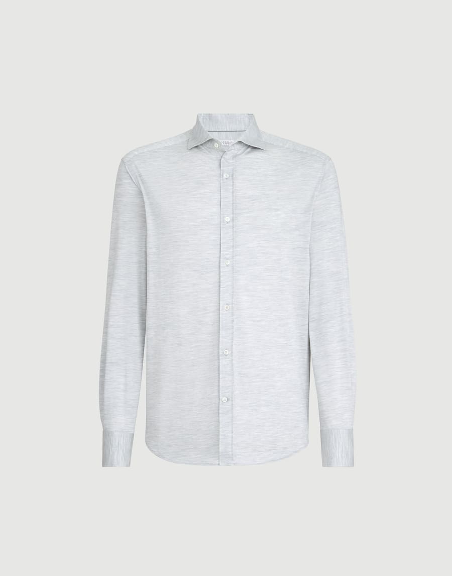 Spread collar shirt Pearl Grey Man - Brunello Cucinelli