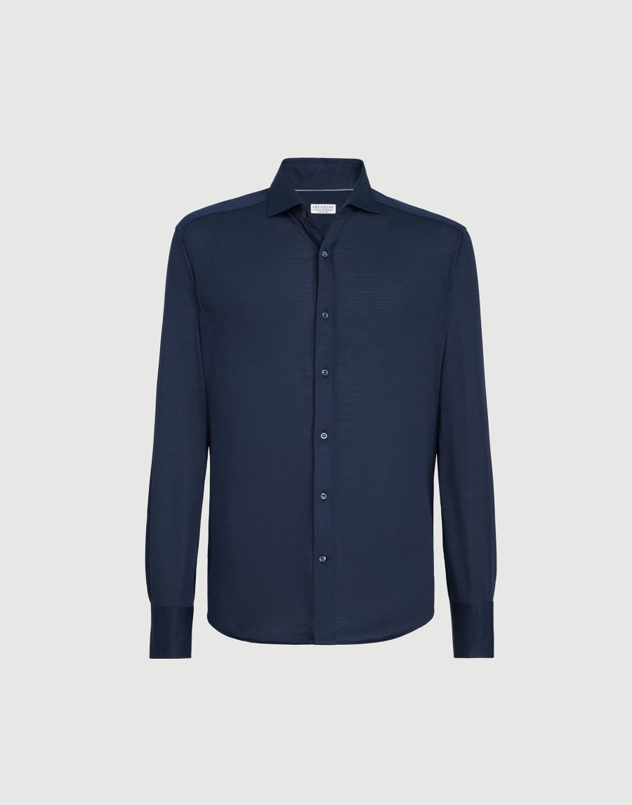 Spread collar shirt Blue Man - Brunello Cucinelli
