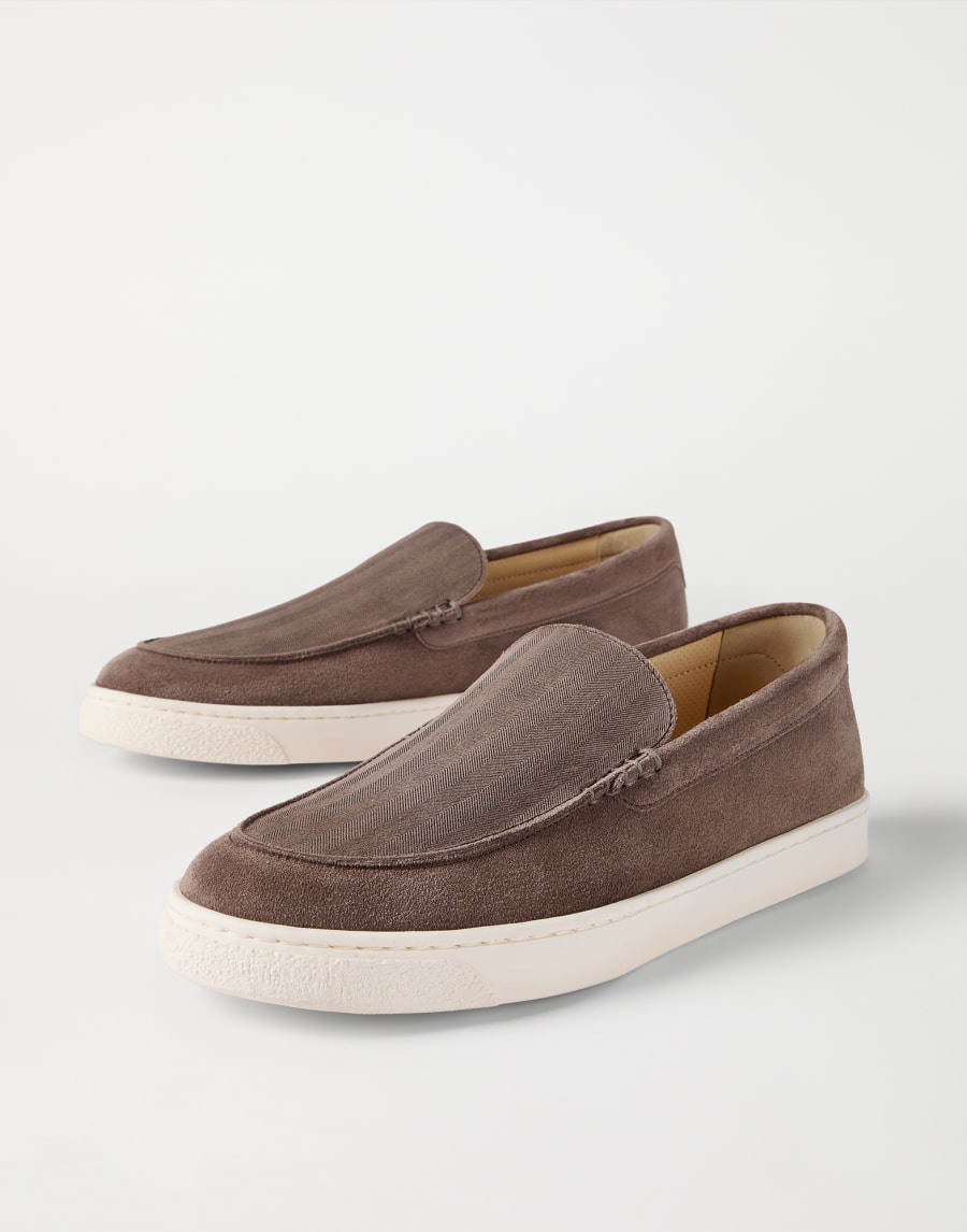 Suede loafers Brown Man - Brunello Cucinelli