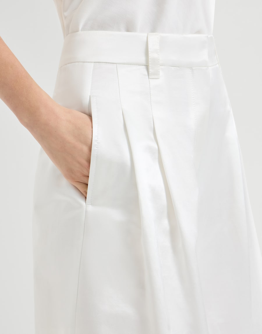 Loose Pleated trousers White Woman - Brunello Cucinelli