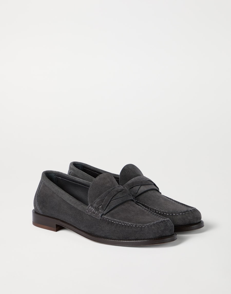 Suede loafers Black Man - Brunello Cucinelli