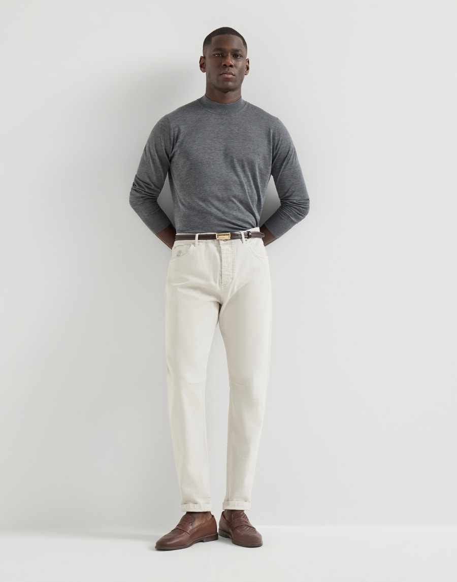 Garment-dyed denim trousers Panama Man - Brunello Cucinelli