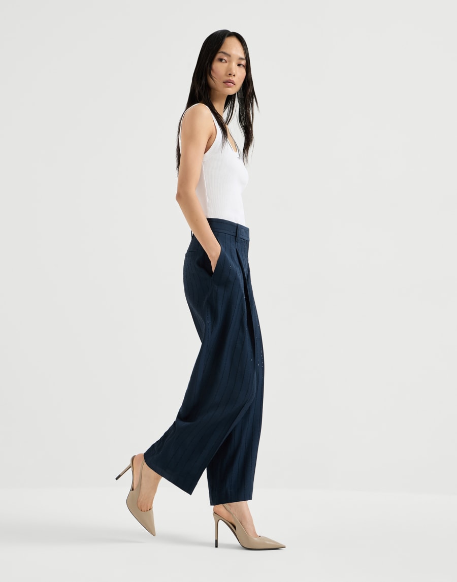 Slouchy trousers Blue Woman - Brunello Cucinelli