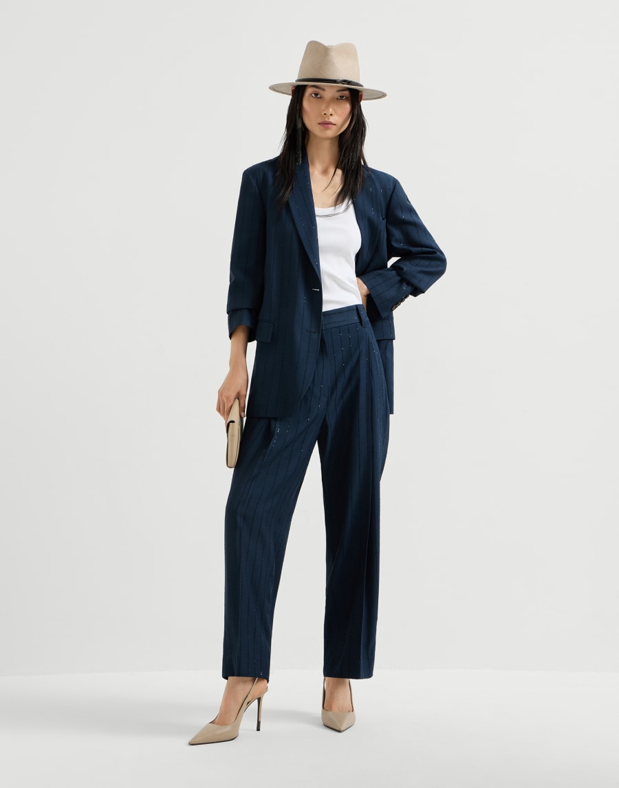 Slouchy trousers Blue Woman - Brunello Cucinelli