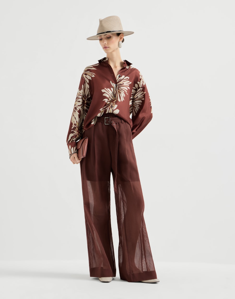 Loose trousers Bordeaux Woman - Brunello Cucinelli
