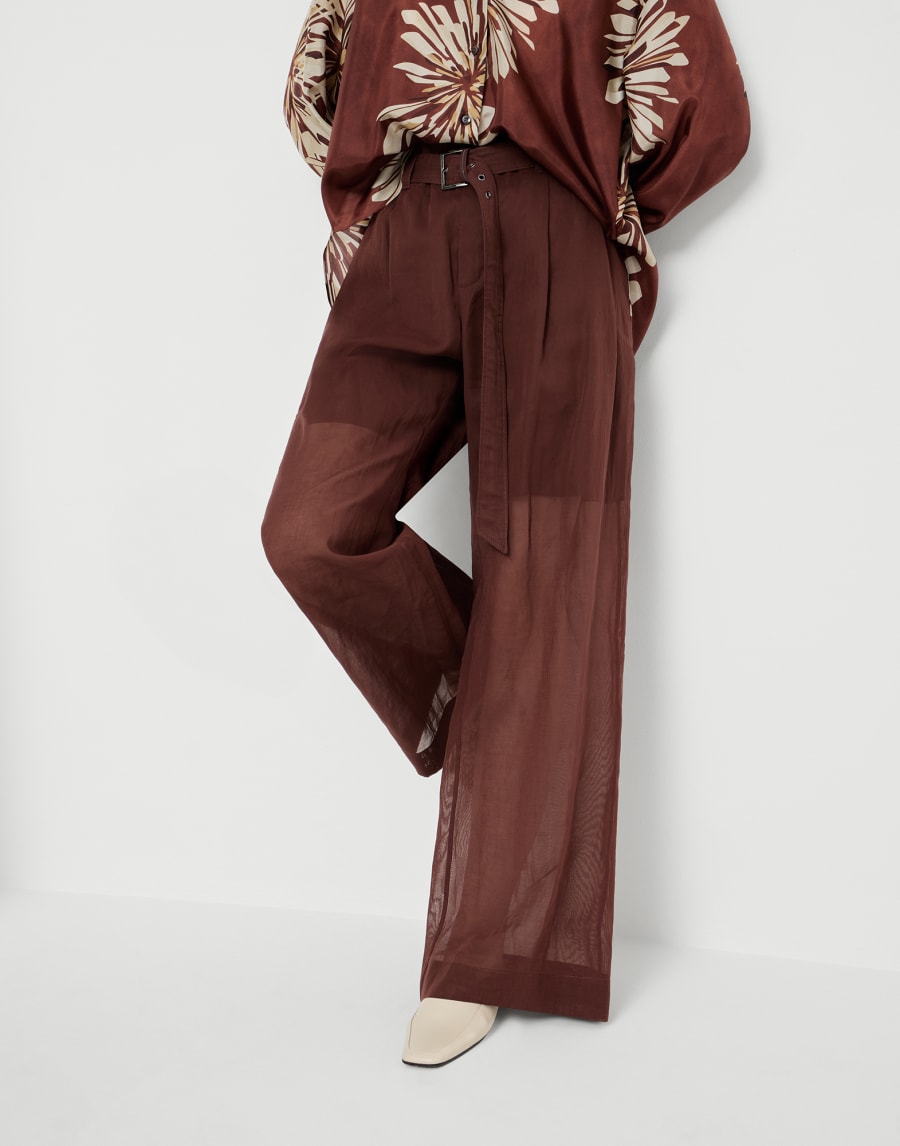 Loose trousers Bordeaux Woman - Brunello Cucinelli