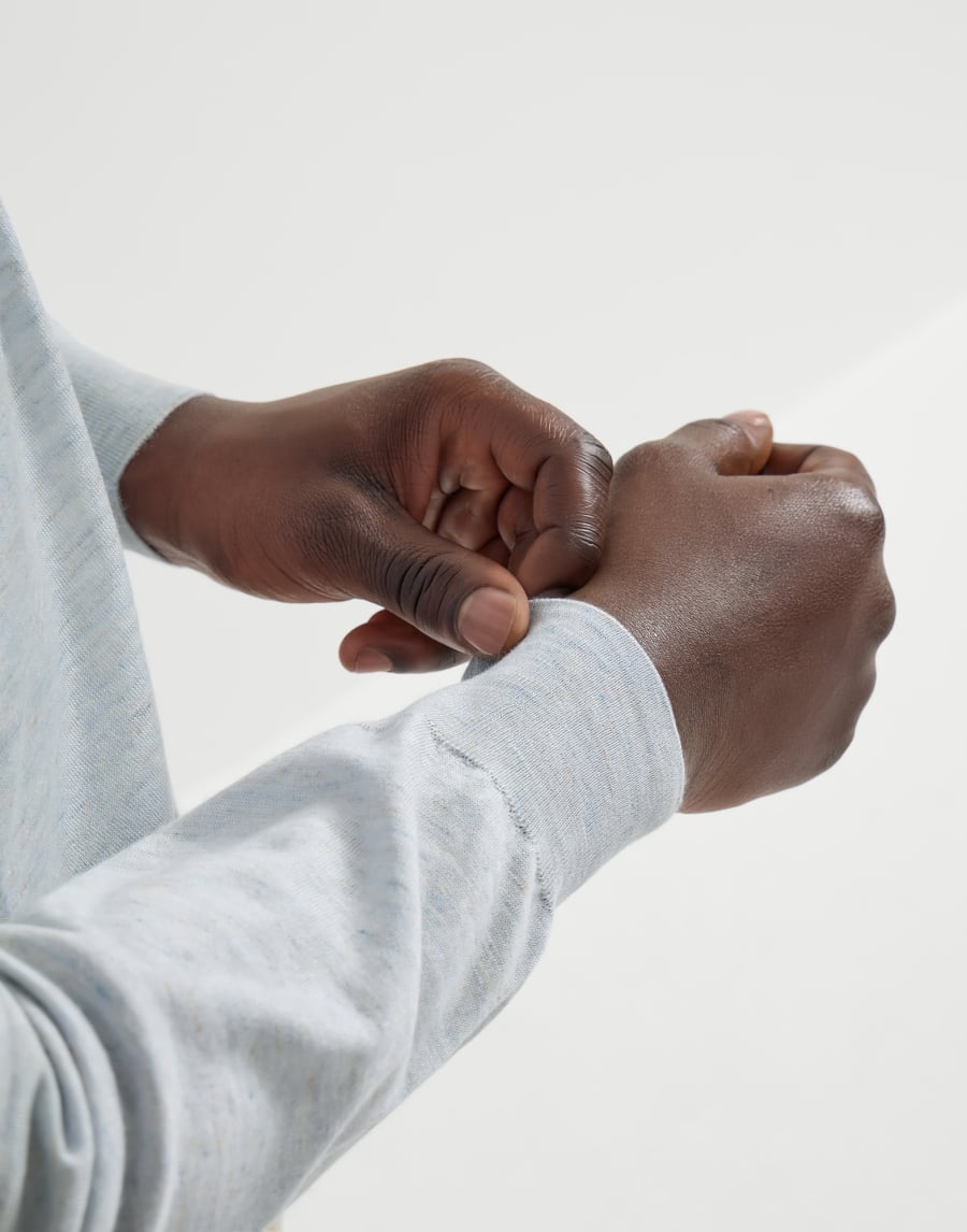 Lightweight sweater Pale Blue Man - Brunello Cucinelli