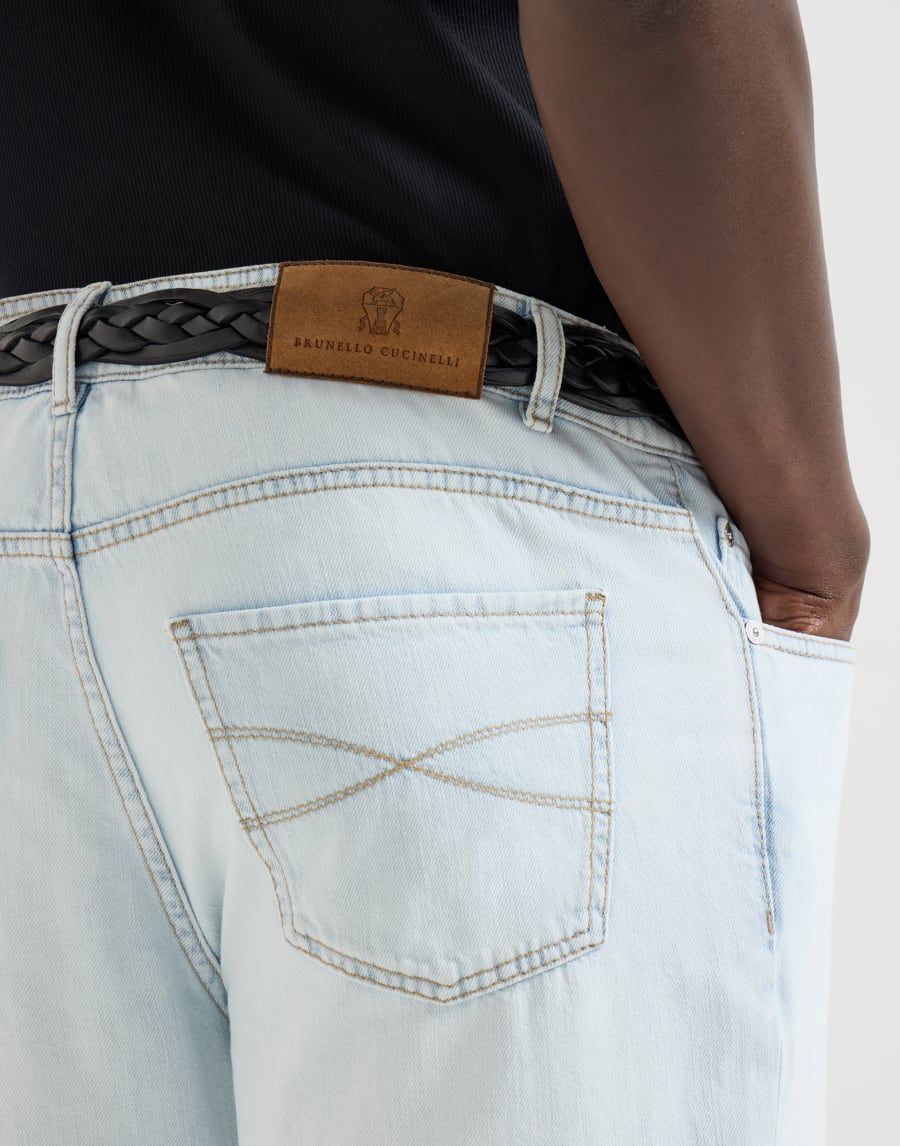 Lightweight denim trousers Light Blue Denim Man - Brunello Cucinelli