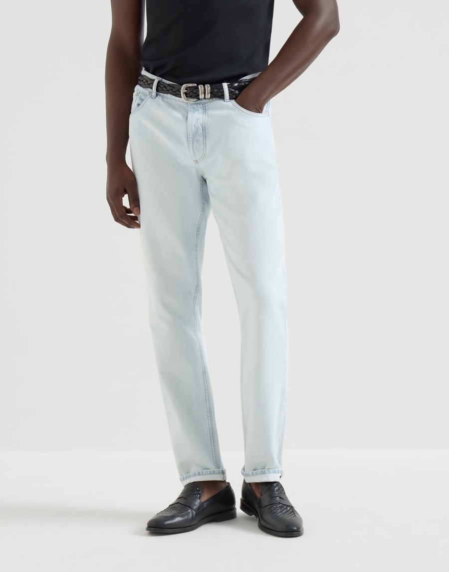 Lightweight denim trousers Light Blue Denim Man - Brunello Cucinelli