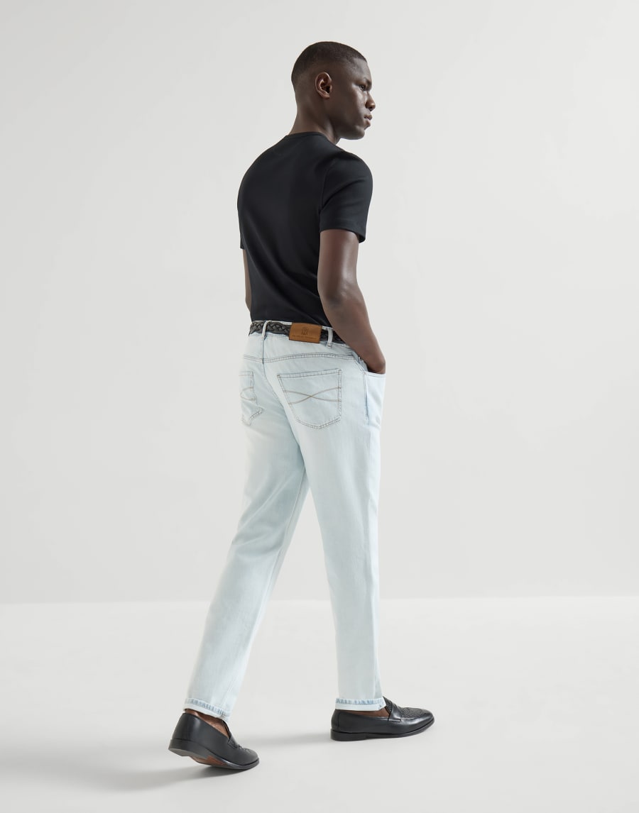 Lightweight denim trousers Light Blue Denim Man - Brunello Cucinelli