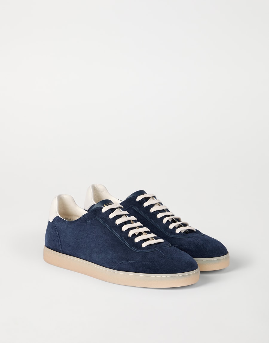 Suede sneakers Avio Blue Man - Brunello Cucinelli