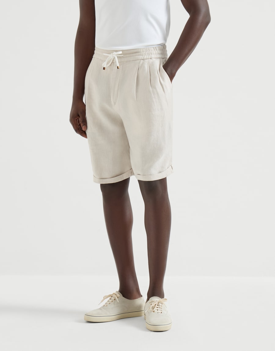 Gabardine Bermuda shorts Panama Man - Brunello Cucinelli