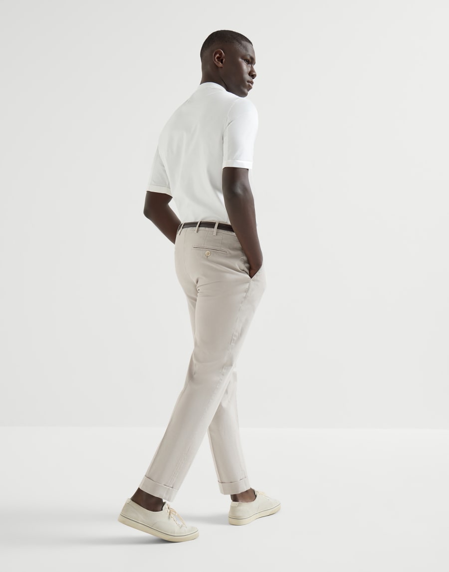 Pantalón de gabardina confort Panamá Hombre - Brunello Cucinelli