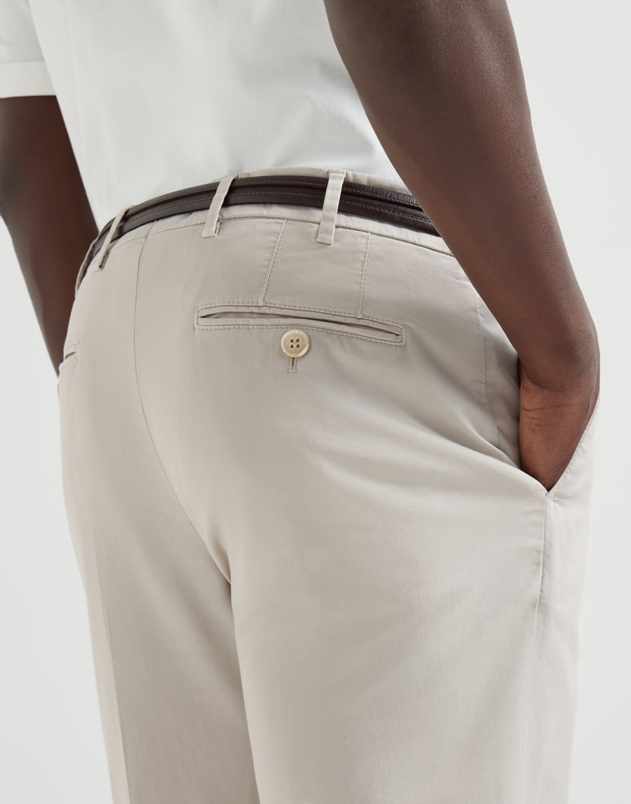 Pantalón de gabardina confort Panamá Hombre - Brunello Cucinelli