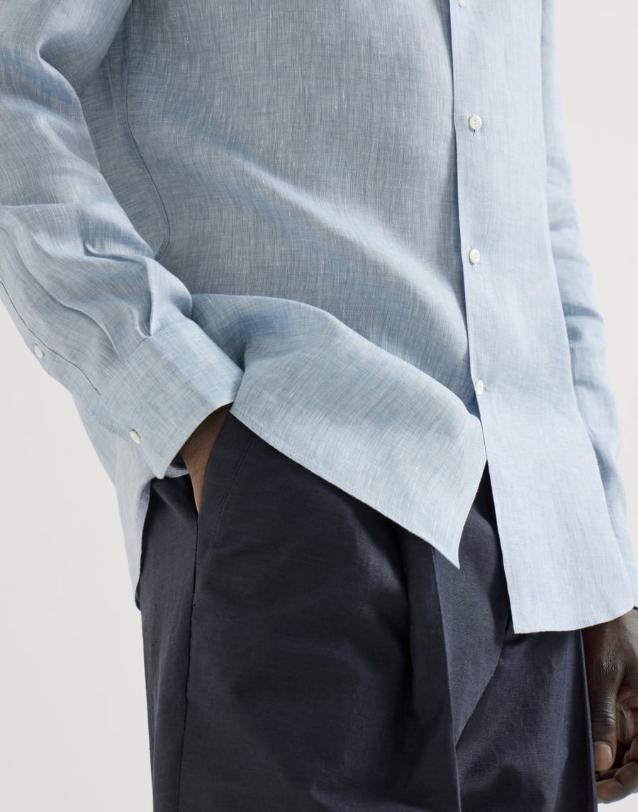Linen shirt Sky Blue Man - Brunello Cucinelli