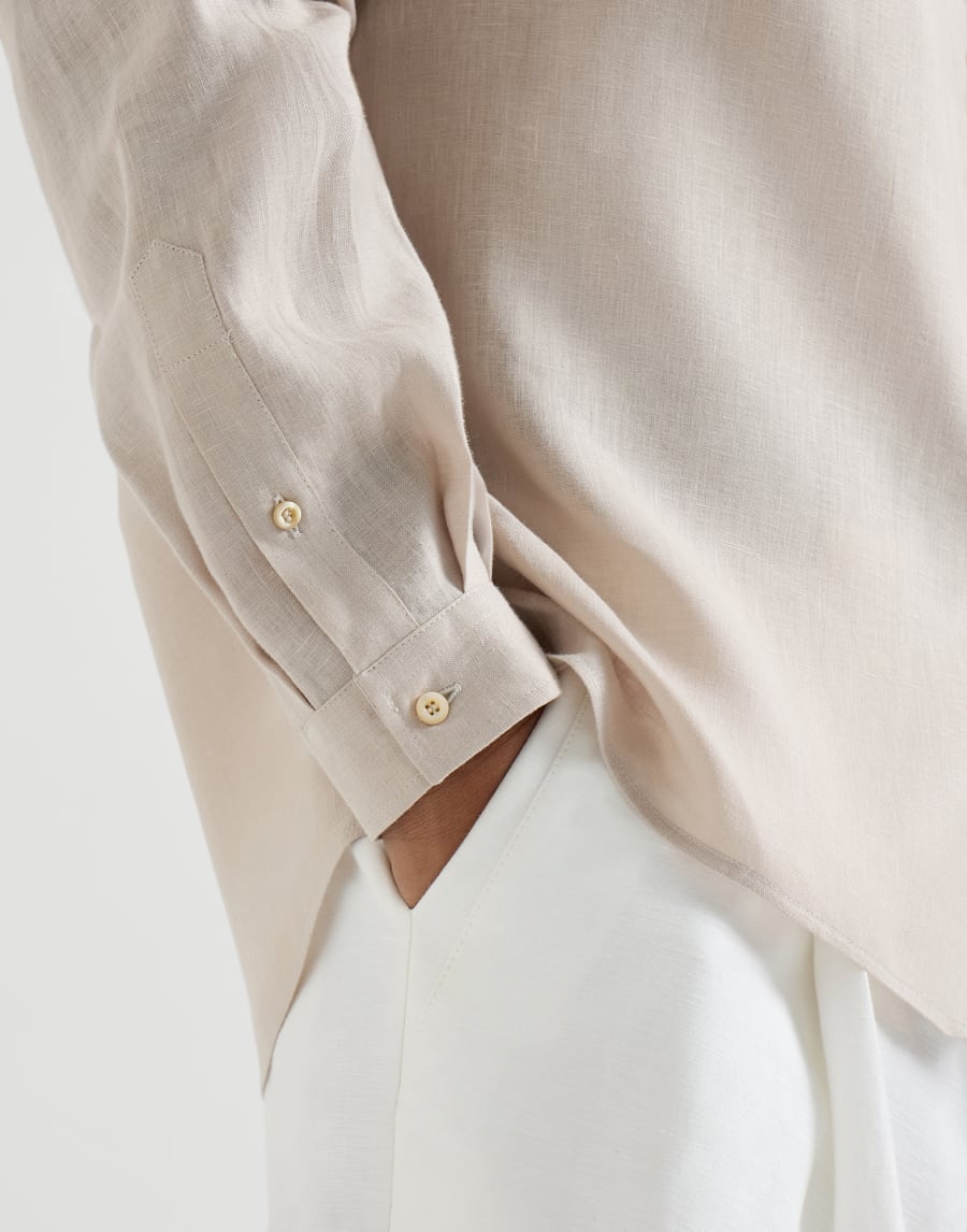 亚麻衬衫 悠太黄 男款 - Brunello Cucinelli