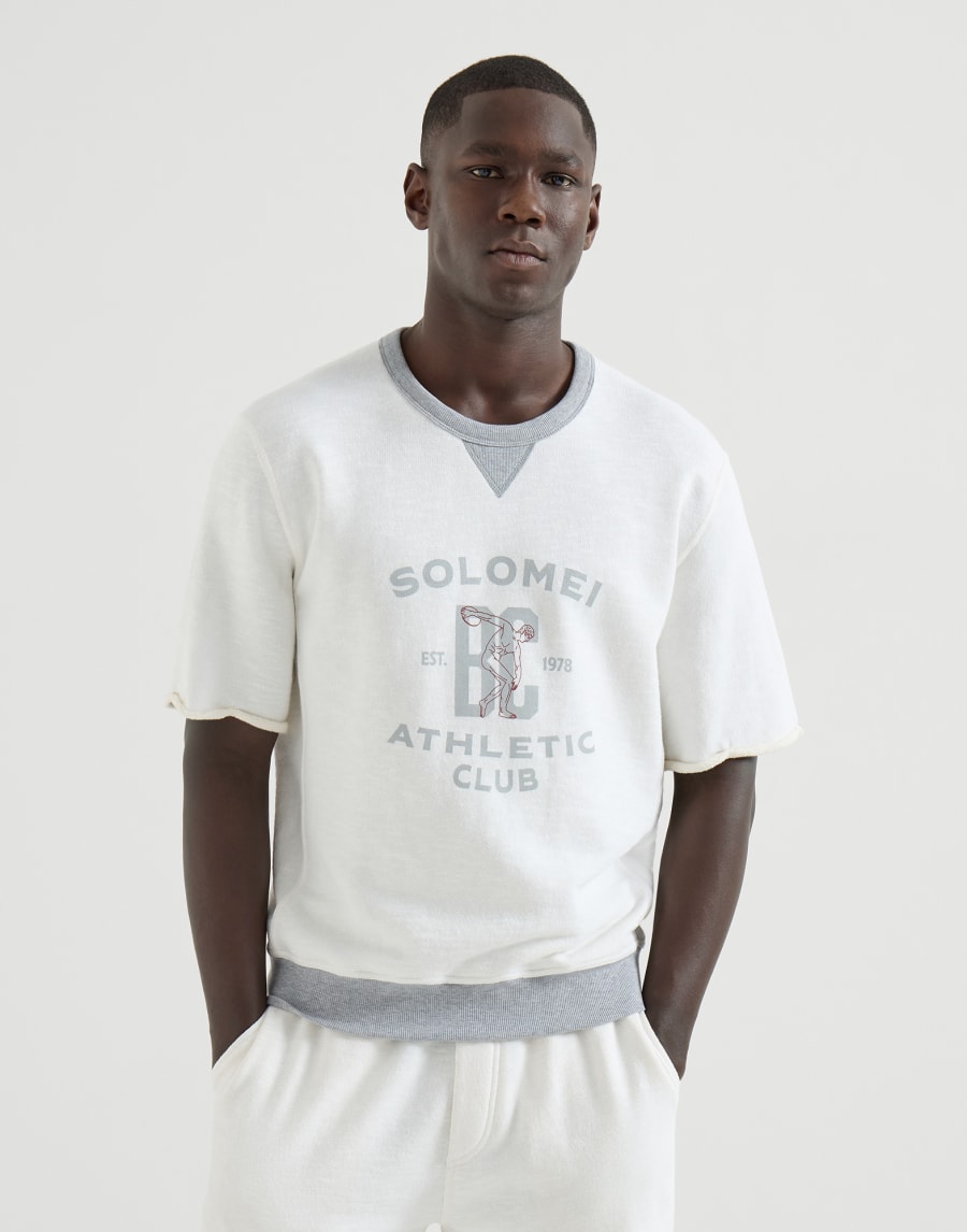 French terry sweatshirt Panama Man - Brunello Cucinelli