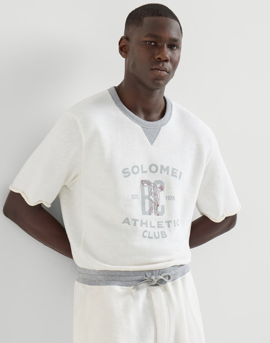 French terry sweatshirt Panama Man - Brunello Cucinelli