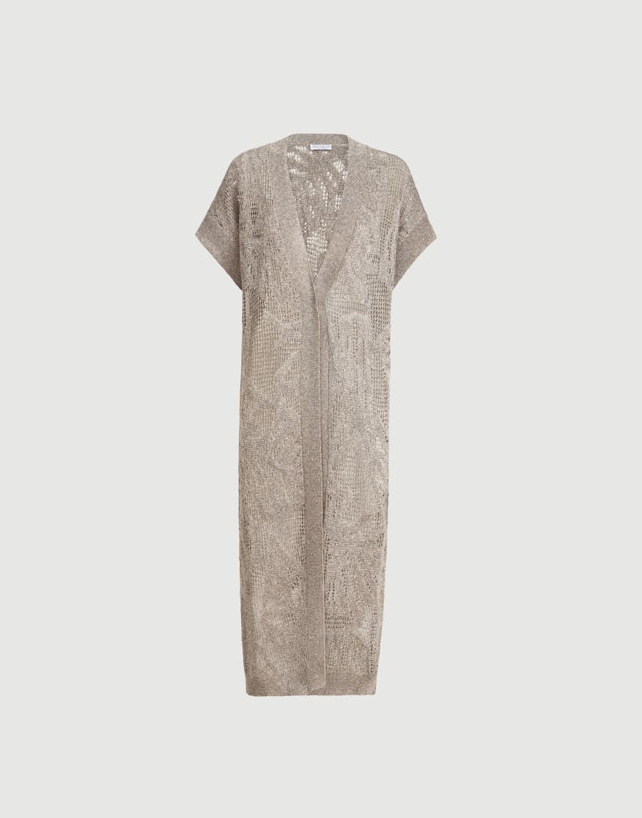 Dazzling water lilies long cardigan Mud Woman - Brunello Cucinelli