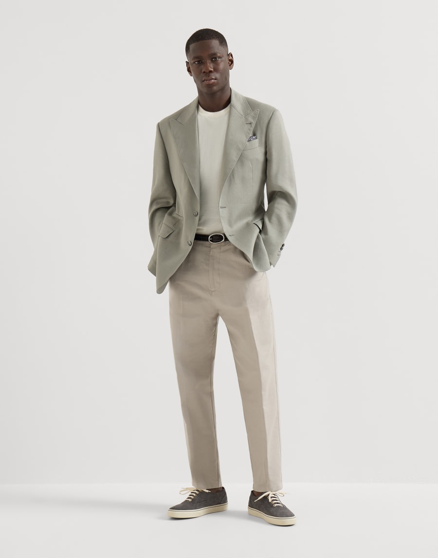 Футболка из хлопка Слоновая Кость Мужчина - Brunello Cucinelli