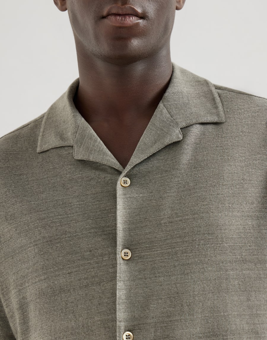 Jersey shirt Khaki Man - Brunello Cucinelli