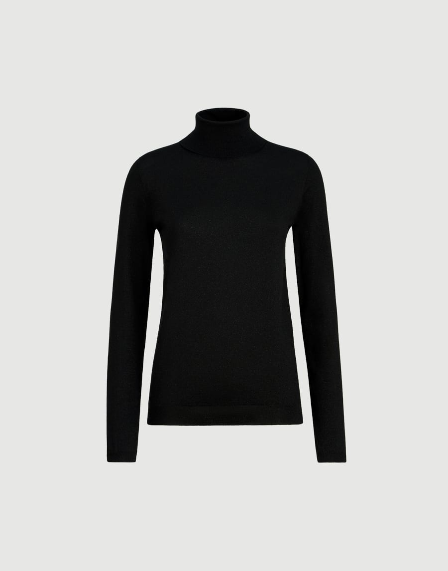 Cashmere and silk Sparkling sweater Black Woman - Brunello Cucinelli
