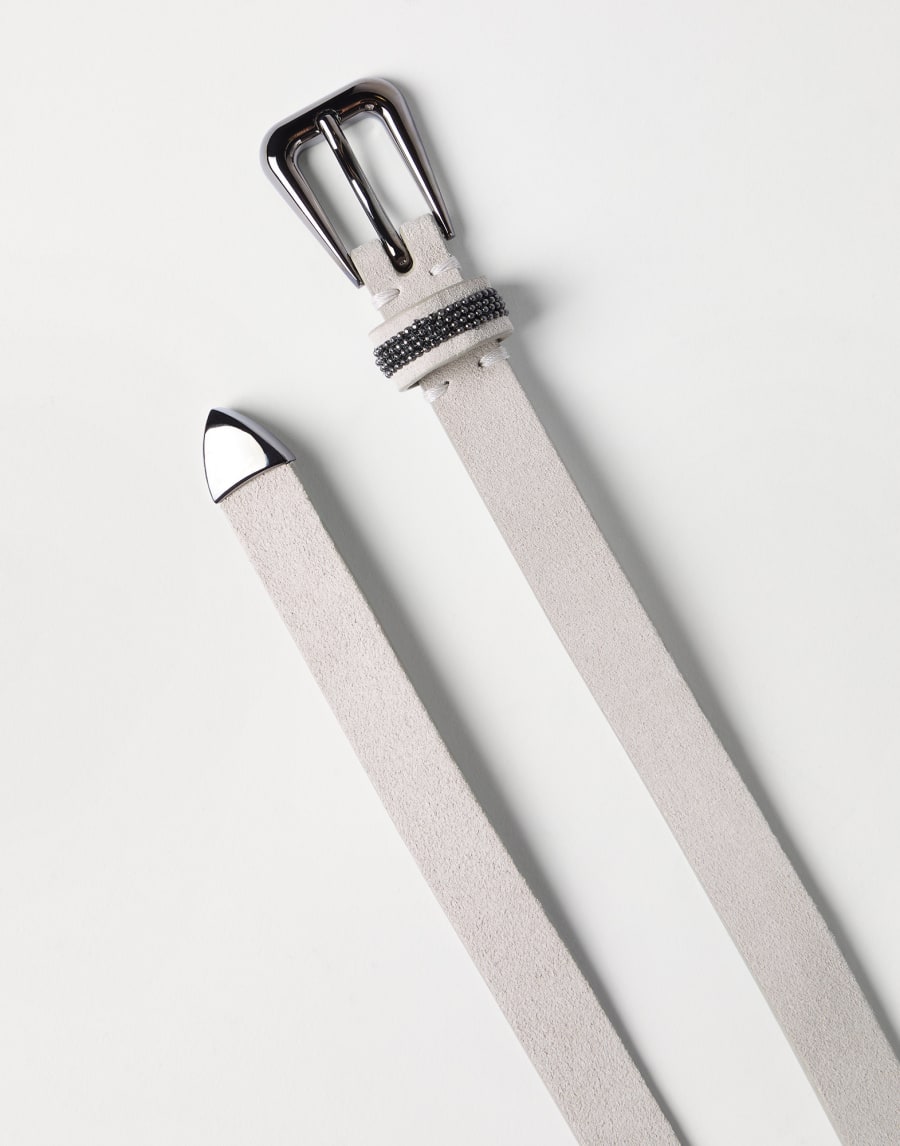 Ремень из замши Светло-бежевый Женщина - Brunello Cucinelli