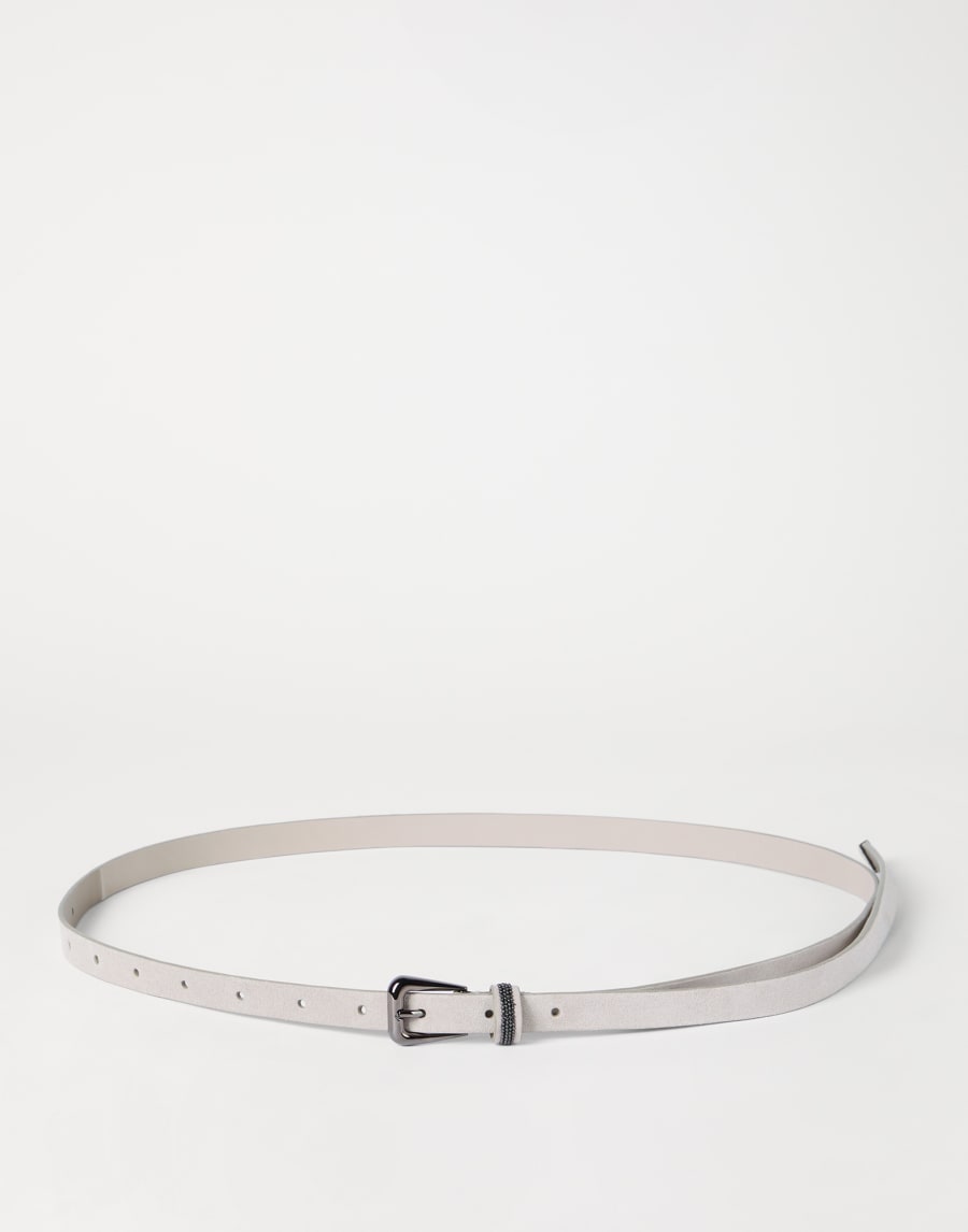 Ремень из замши Светло-бежевый Женщина - Brunello Cucinelli