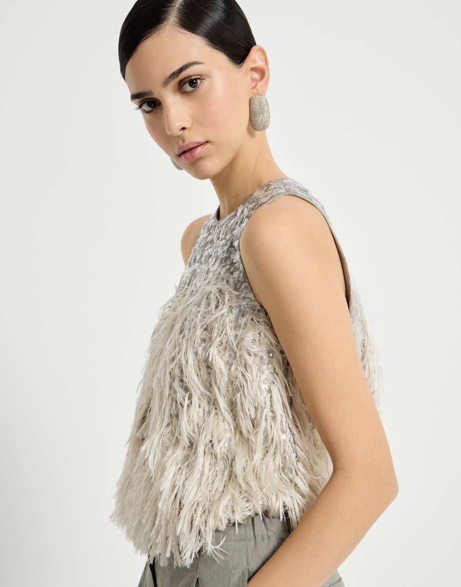 Dazzling dégradé top Grey Woman - Brunello Cucinelli