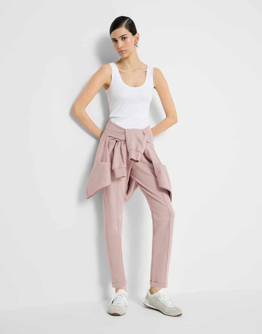 镶珠装饰运动裤 粉红色 女款 - Brunello Cucinelli