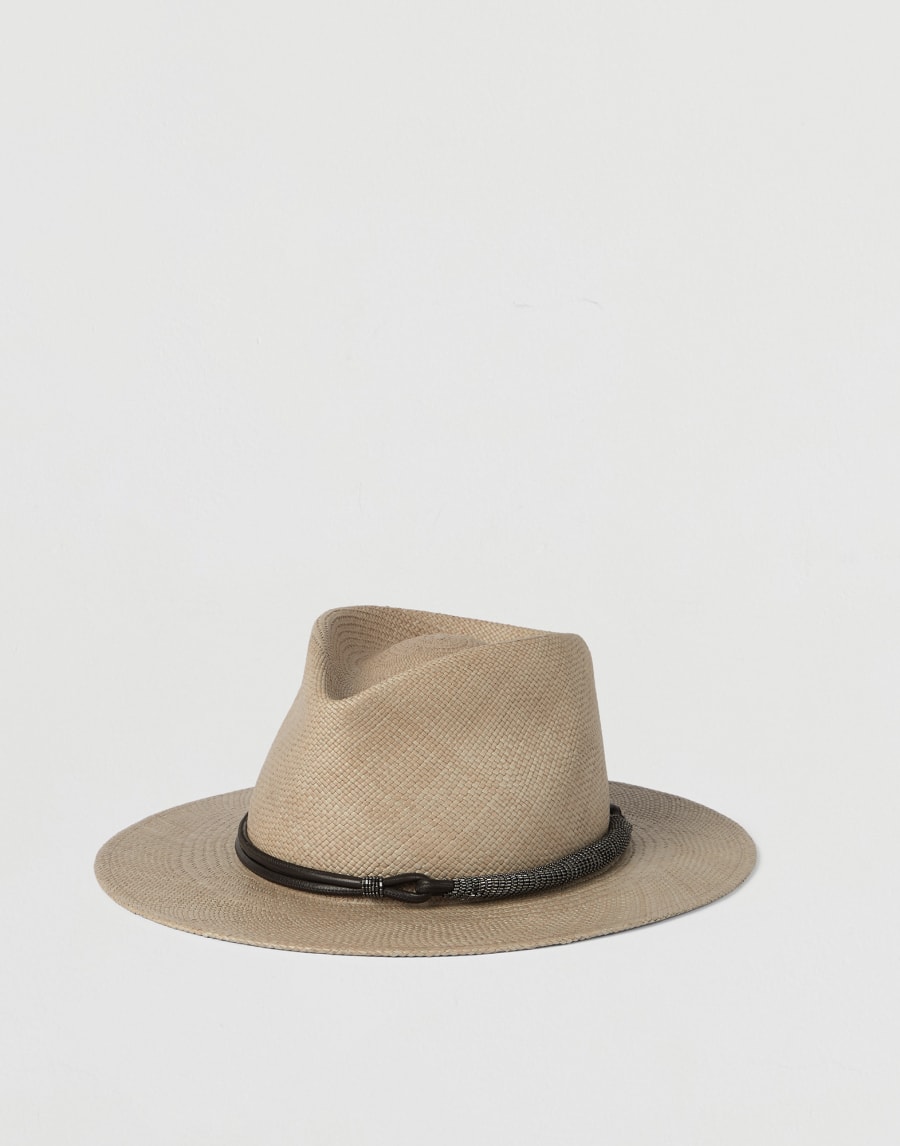 Straw fedora Beige Woman - Brunello Cucinelli