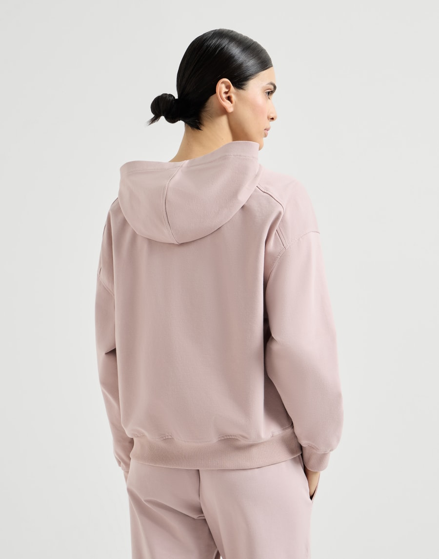 Lightweight French terry sweatshirt Pink Woman - Brunello Cucinelli