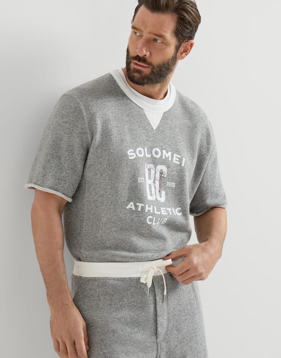 French terry sweatshirt Grey Man - Brunello Cucinelli