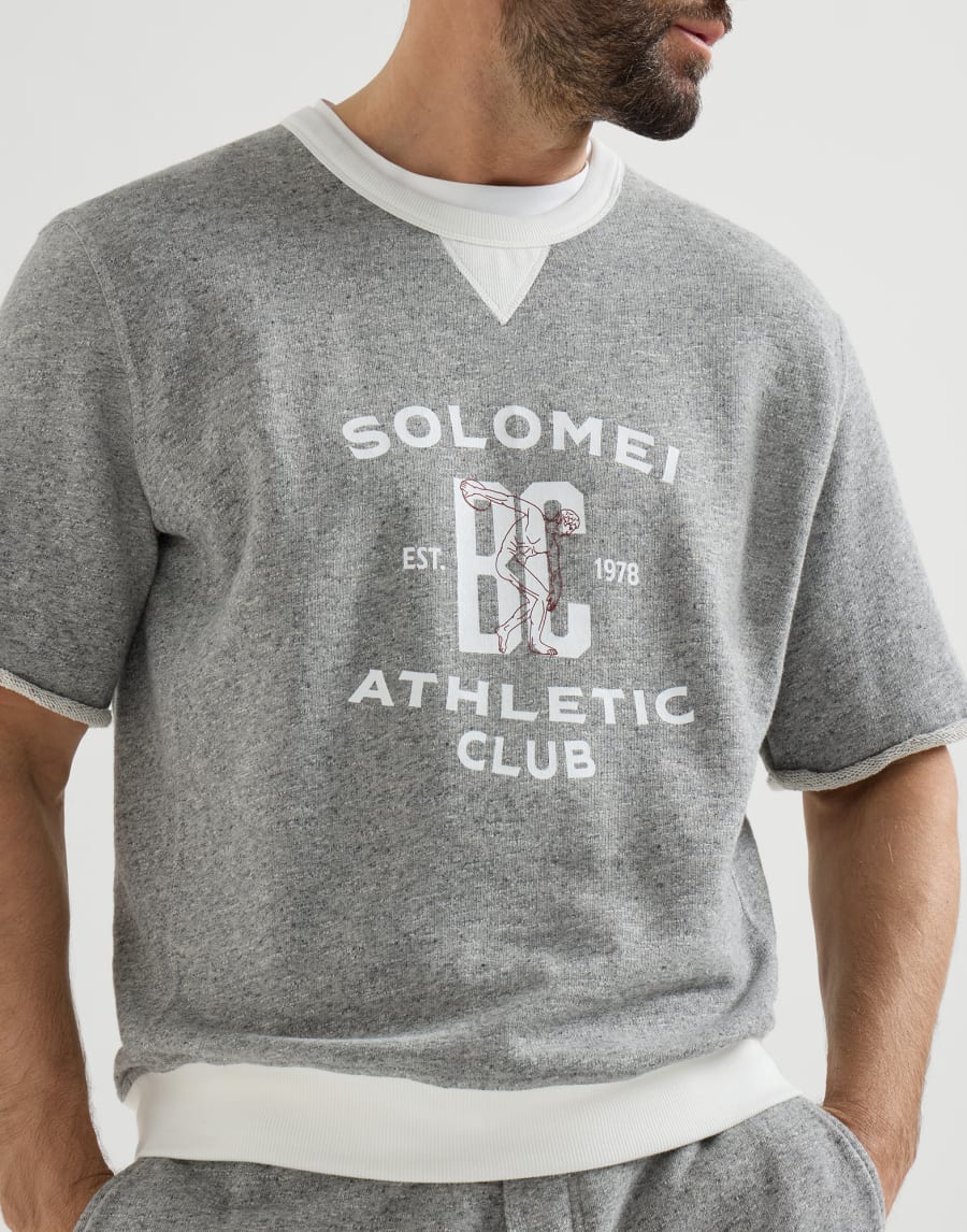 French terry sweatshirt Grey Man - Brunello Cucinelli