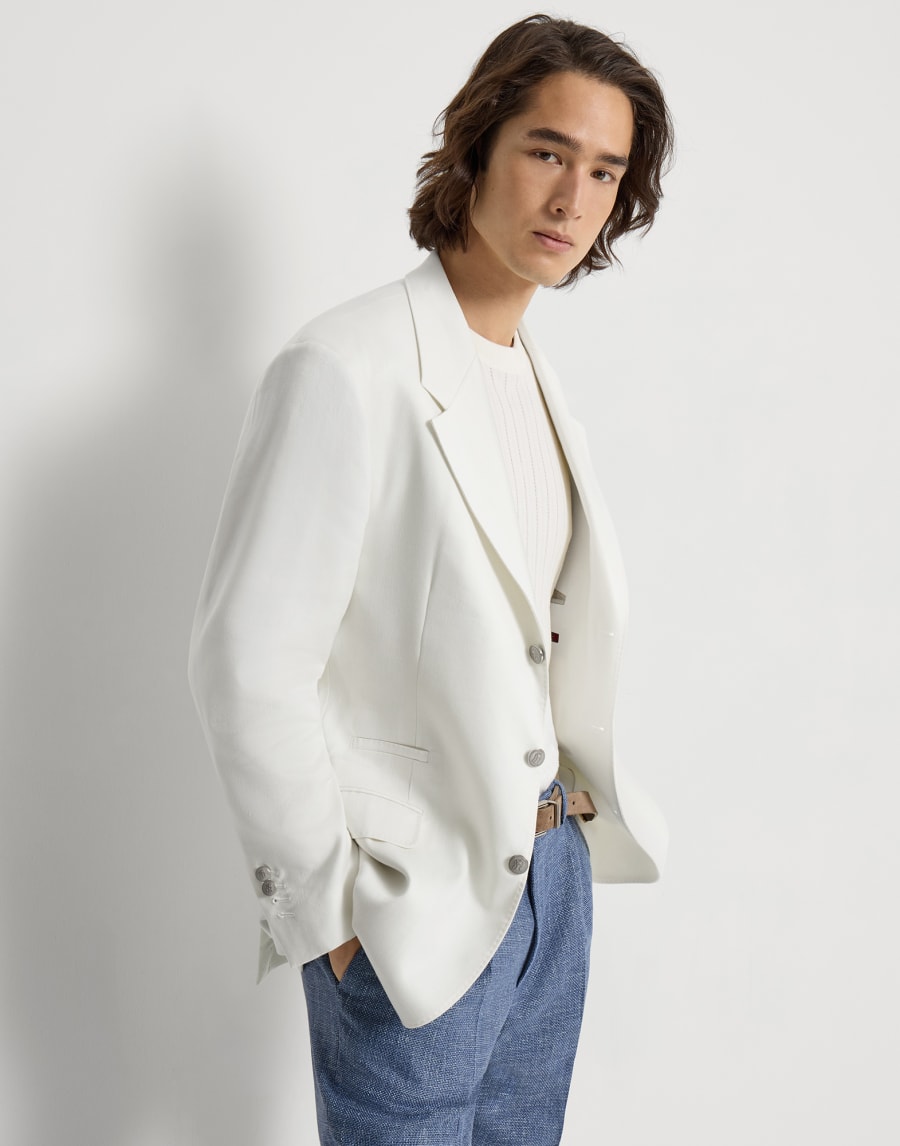 Gabardine blazer Panama Man - Brunello Cucinelli