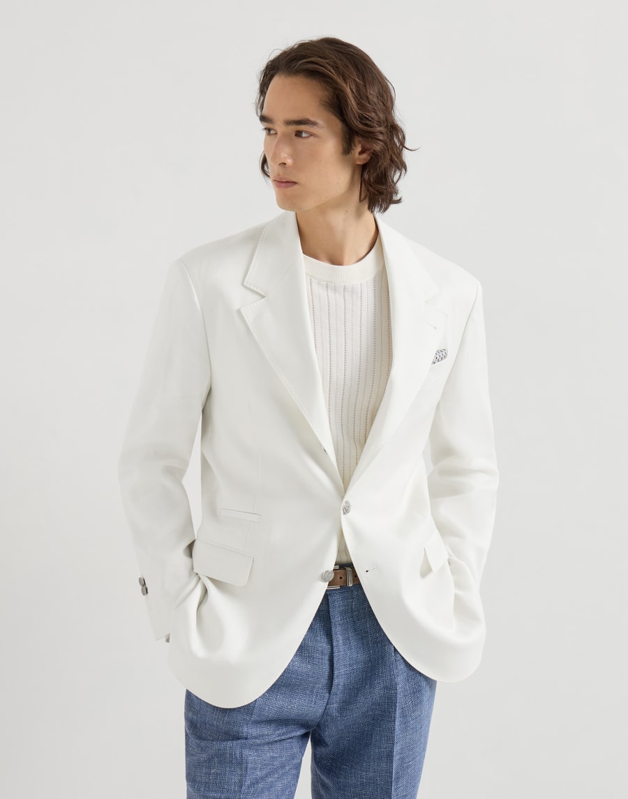 Gabardine blazer Panama Man - Brunello Cucinelli
