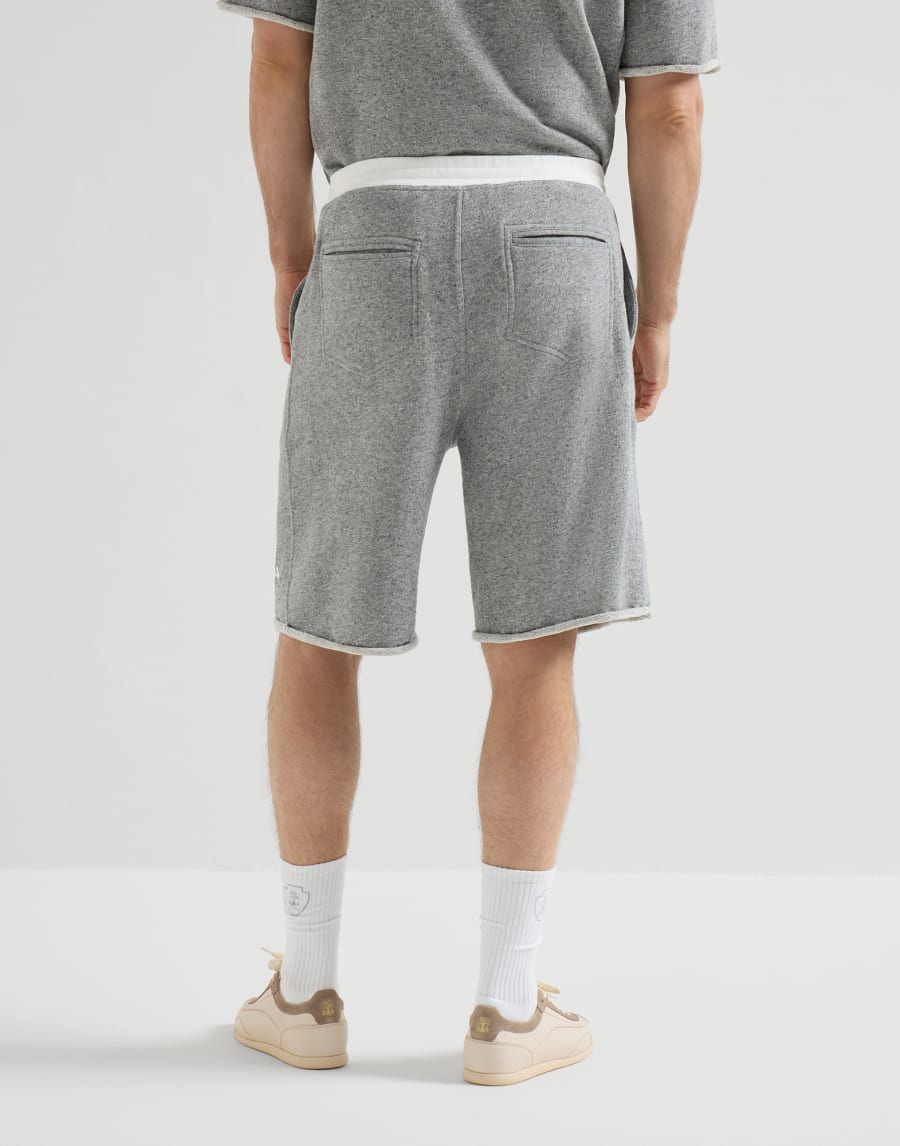 French terry Bermuda shorts Grey Man - Brunello Cucinelli