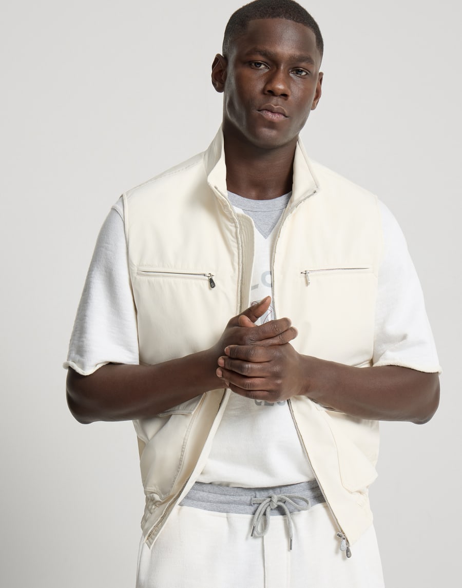 Жилет из нейлона с утеплителем Панама Мужчина - Brunello Cucinelli