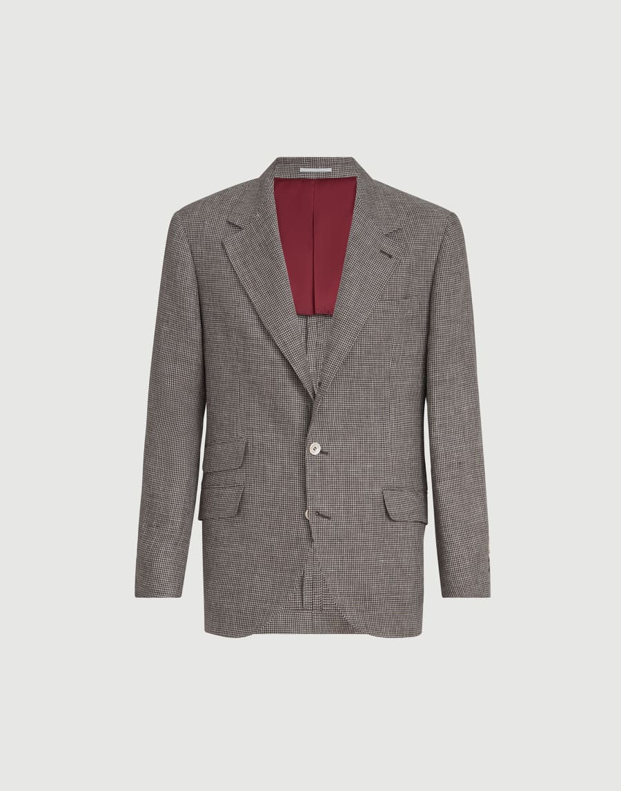 Пиджак Cavallo из льна Ореховый Мужчина - Brunello Cucinelli