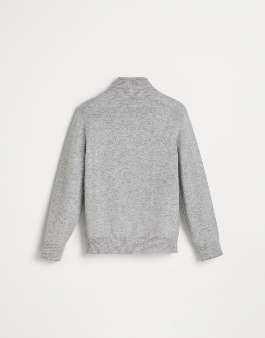 Cashmere cardigan with zipper Grey Boys - Brunello Cucinelli