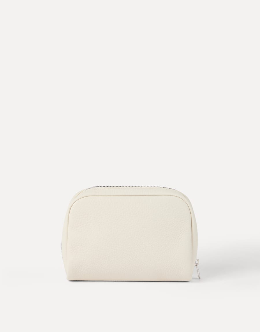 Calfskin beauty case Chalk Man - Brunello Cucinelli